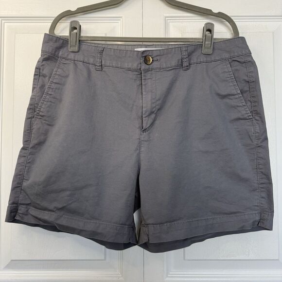Old Navy Pants - Old Navy Everyday Short Gray Chino Women’s Size 14